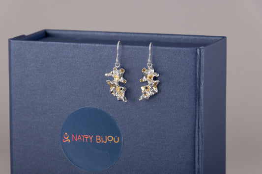 Diani Drop Earrings with 24ct Gold Accents